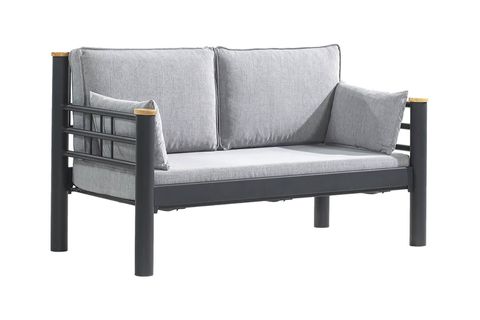 KAPPİS METAL SOFA SEDİR İKİLİ KOLTUK, FÜME, 70X140
