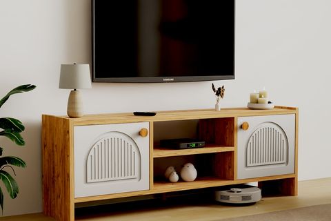 MOLDE BOHEM TV SEHPASI, ÇAM, BEYAZ KAPAKLI