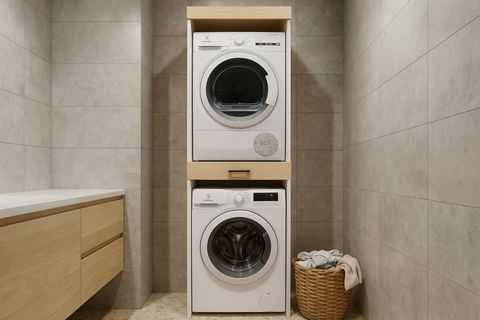 FİKA ÇAMAŞIR VE KURUTMA MAKİNESİ DOLABI, BEYAZ ROTA