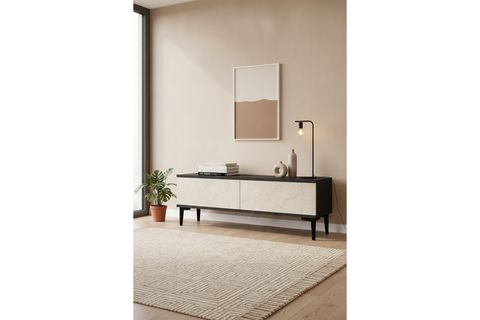 APLOS TV SEHPASI, ANTRASİT TRAVERTEN, 120 CM, TSA1299AT