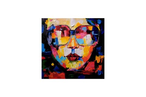 TABLOLİFE FEMME YAĞLI BOYA DOKULU TABLO, 120X120, ÇERÇEVESİZ