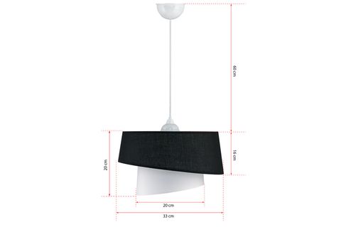 EVLİGHT BARET 2 KATLI SARKIT AVİZE, SİYAH