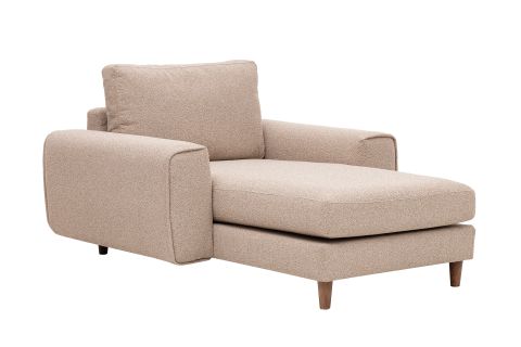 MERLİN DAYBED, FİTİLLİ KOL, NATUREL AYAK, RECYCLED KUMAŞ, CAPPUCİNO