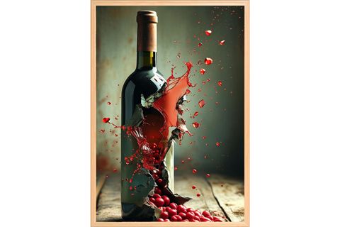 WINE AND BOTTLE PANO SET, 50X70