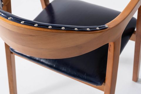 NAPOLYON AHŞAP SANDALYE, LACİVERT CEVİZ