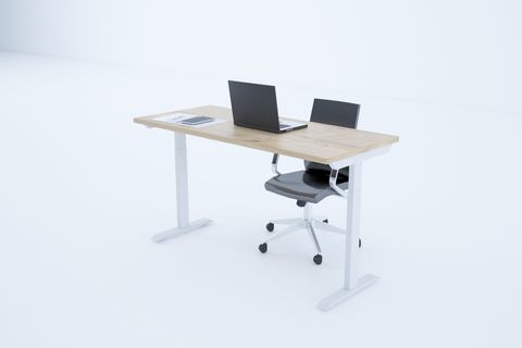 TUUNDESİGN TOHİ DESK YÜKSEKLİK AYARLI OFİS MASASI, MEŞE BEYAZ, 100 CM