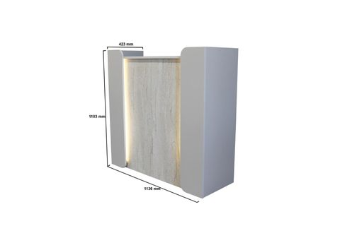 LEDLİ KARŞILAMA BANKOSU, KUMTAŞI, 110 CM