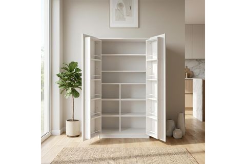 CABANA 21 BÖLMELİ TEKERLEKLİ KİLER DOLABI, BEYAZ