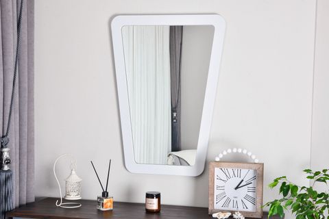 DFN WOOD ATRİA DEKORATİF KONSOL AYNASI, BEYAZ, 80X60