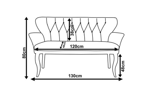 HOMERAY KOLLU MODEL 2+1+1 ÇAY SETİ KOLTUK TAKIMI LACİVERT