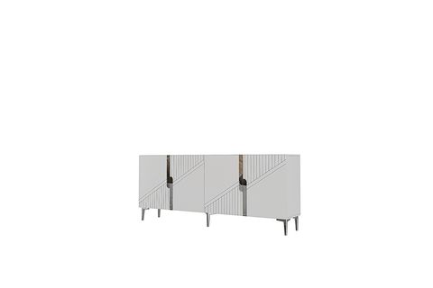 EVVA KONSOL VE TV SEHPASI, BEYAZ SILVER, 180 CM
