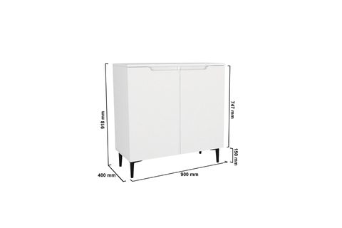 OLİE 2 KAPAKLI ERZAK KİLER DOLABI, BEYAZ, 90 CM