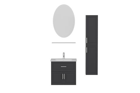 SANYA BANYO DOLABI AS2K1Ç62, BEYAZ ANTRASİT, 65CM