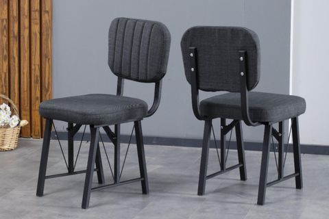 LAJMY ATLANTİK SABİT MUTFAK MASA TAKIMI, 4 SANDALYE, ANTRASİT, 70X110