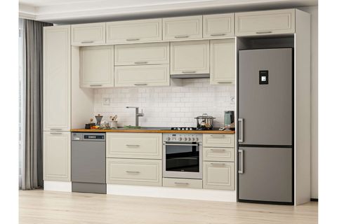ALVİNKA 385X240 CM KLASİK MEBRAN MUTFAK DOLABI, MBB E90B50S45 1 MEBRAN KUMTAŞI SUNTALAM