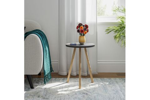 YURİ YUVARLAK YAN SEHPA, ANTRASİT