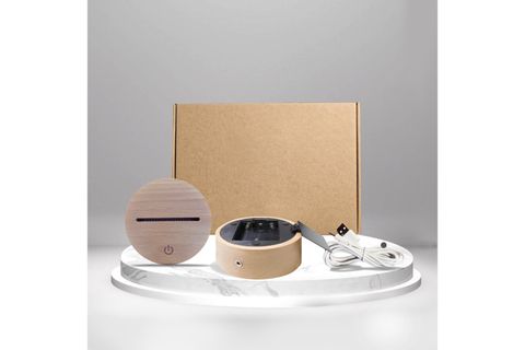 BYLAMP AHŞAP TABANLI  LED MASA LAMBASI, DÜŞ KAPANI VE BAYKUŞ