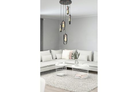 APLİQA KOZA BEŞLİ SARKIT AVİZE, BAKIR ESKİTME, 344105CU