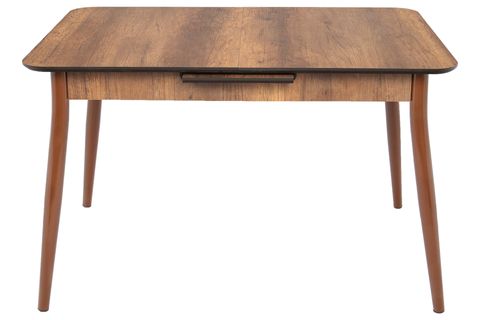 LUZİO MASA VE RİVONE SANDALYE TAKIMI, CEVİZ, KAHVE 120X80