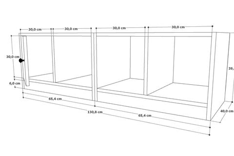 AYDIN TV ÜNİTESİ, BEYAZ, 130 CM, TVT-1002-Ç