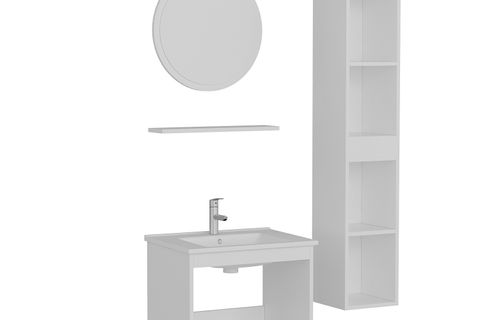 SANYA BANYO DOLABI 65CM AS2K+1YA1R+ETJ+BOY BEYAZ ANTRASİT