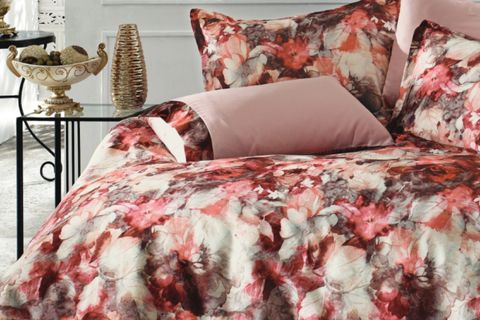 ROSELAND CRASH SATEN NEVRESİM TAKIMI, PEMBE