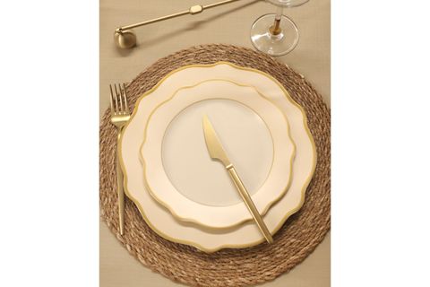THE MİA JASWELY SERVİS TABAĞI 6 PARÇA KREM 27 CM