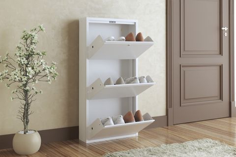 ÇİKO METAL AYAKKABILIK, KİLİTLENEBİLİR, 3 KAPAKLI, BEYAZ