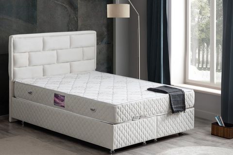 DİEGO NEW BAZA BAŞLIK VE YATAK SETİ, KREM, 90X190