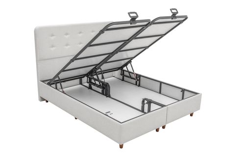 NOTTE BAZA VE BAŞLIK SETİ, AÇIK GRİ, 160X200