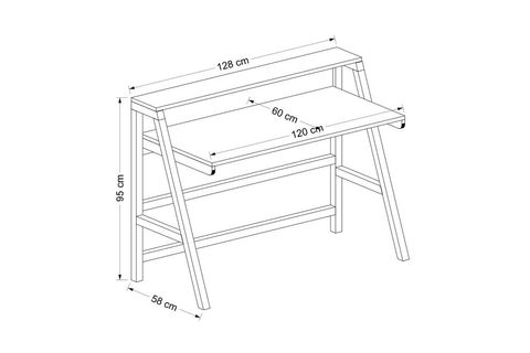 ORTA AHŞAP KESTANE ÇALIŞMA MASASI