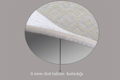 ROVİGO HOME DİJİTAL BASKI YIKANABİLİR KAYMAZ TABAN YUVARLAK HALI RVG7147 160X160