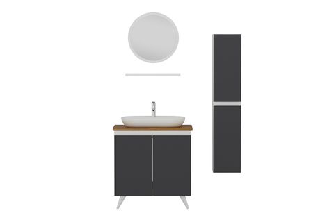 NİKA BANYO DOLABI AY2K110, BOY BEYAZ, 85 CM