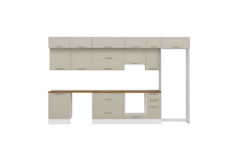 ALVİNKA 390X240 CM KLASİK MEBRAN MUTFAK DOLABI, MB E90S60S40 1 MEBRAN KUMTAŞI SUNTALAM