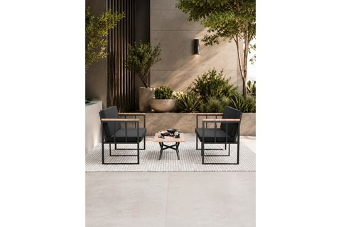 LİNA 4 KİŞİLİK BALKON BAHÇE TAKIMI MASALI, SİYAH