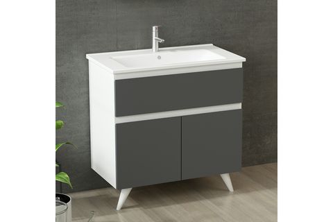 NİKA BANYO DOLABI ALT 100CM AY2K1Ç ETJ BEYAZ ANTRASİT