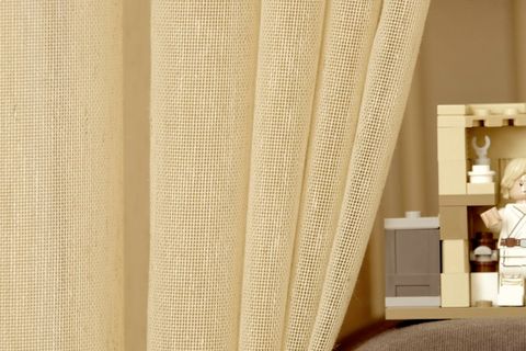 MASSARELLİ KIRÇILLI KETEN TÜL KOYU BUĞDAY RENGİ PİLESİZ 250X260