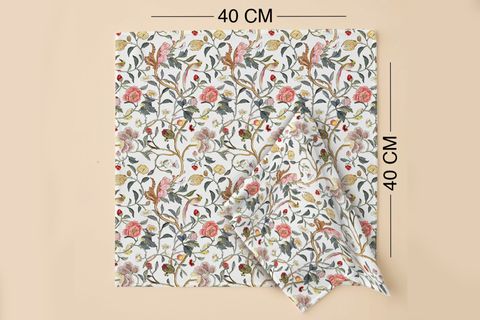 ZARİF ÇİÇEK PAMUKLU DÖRT ADET PEÇETE