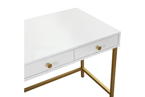 MATİLDA GOLD METAL ÇALIŞMA MASASI, BEYAZ