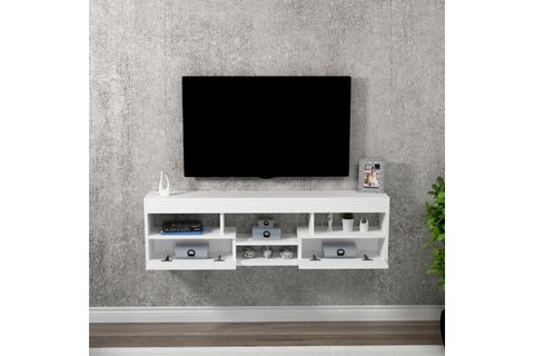 ARNETTİ LİSA RAFLI TV SEHPASI, BEYAZ