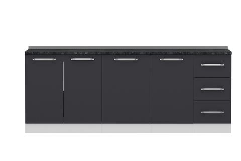 MİNAR 215 CM MUTFAK DOLABI BEYAZ ANTRASİT 215-A1-ALT MODÜL