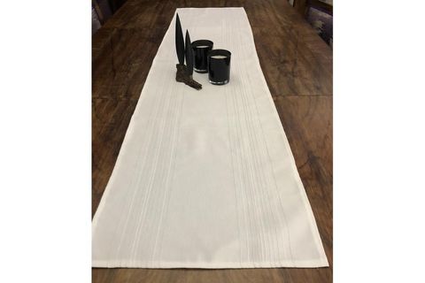 E&C KETEN KUMAŞ RUNNER, FİTİLLİ, BEYAZ, 40X140, RN 512