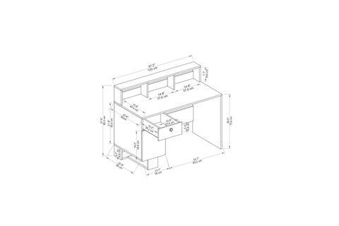ARNETTİ SNEKER ÇALIŞMA MASASI, ATLANTİK ÇAM BEJ