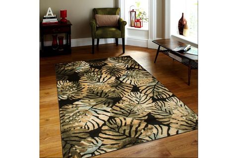 PAYİDAR HALI LORAV HE21NM  AMAZON DESEN SİYAH  YEŞİL 80X150