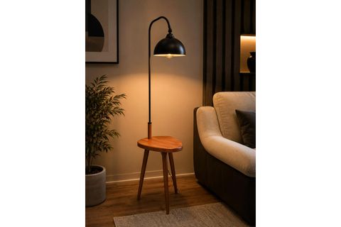 DEMET SEHBALI AHŞAP LAMBADER CEVİZ RETRO 3 BAŞLIKLI