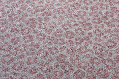 MORETTİ NORDİ LEOPAR DESENLİ MAKİNE DOKUMA HALI, PEMBE, 125X180