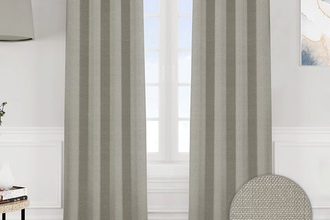 KETEN GÖRÜNÜMLÜ TEK KANAT FON PERDE, KREM, 140X270