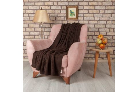 BETİRES HOME ÖRGÜ KOLTUK ŞALI TA15003 KAHVE