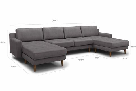 MODSY 346 X 165 MODÜLER KÖŞE KOLTUK KADİFE - ZÜMRÜT YEŞİLİ