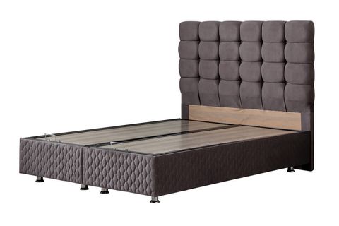 DUKE NEW BAZA BAŞLIK VE YATAK SETİ, ANTRASİT GRİ, 180X200